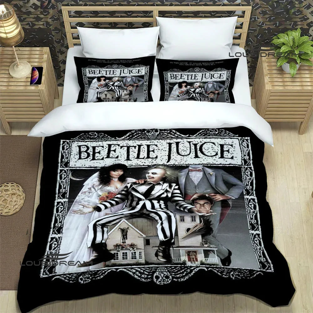 Horror movie B-Beetlejuice Bedding Sets exquisite supplies set duvet cover bed comforter set bedding set luxury birthday gift