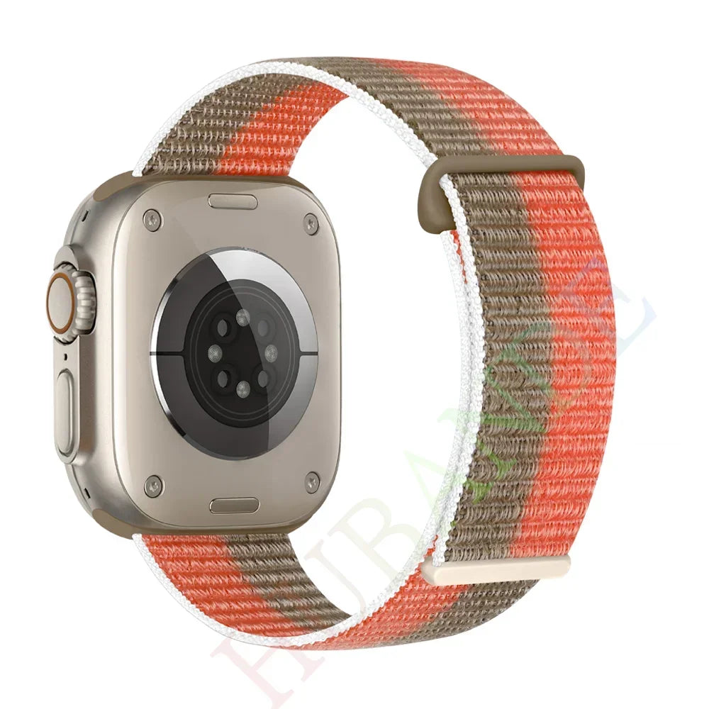 Nylon Loop Strap for Apple Watch Band 40mm 44mm 45mm 42mm 41mm 38mm Smart Belt Bracelet for IWatch Ultra 49mm 8/7/6/SE/5/4/3