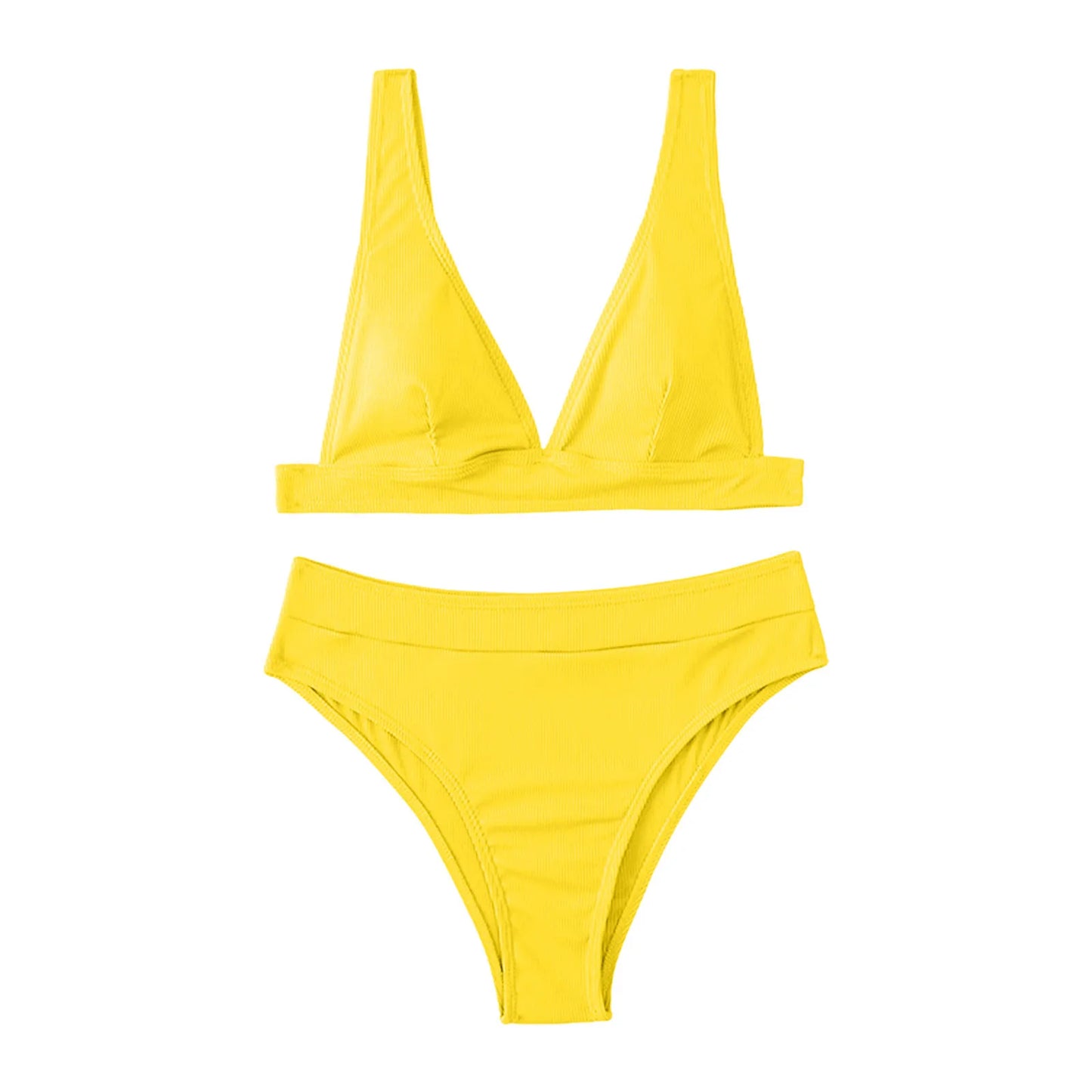 Women Swimwear Bikinis Soild Color Chest Paded Crop Tops And Shorts Brazilian Beach Wear 2 Piece Swimsuits For Women Biquini