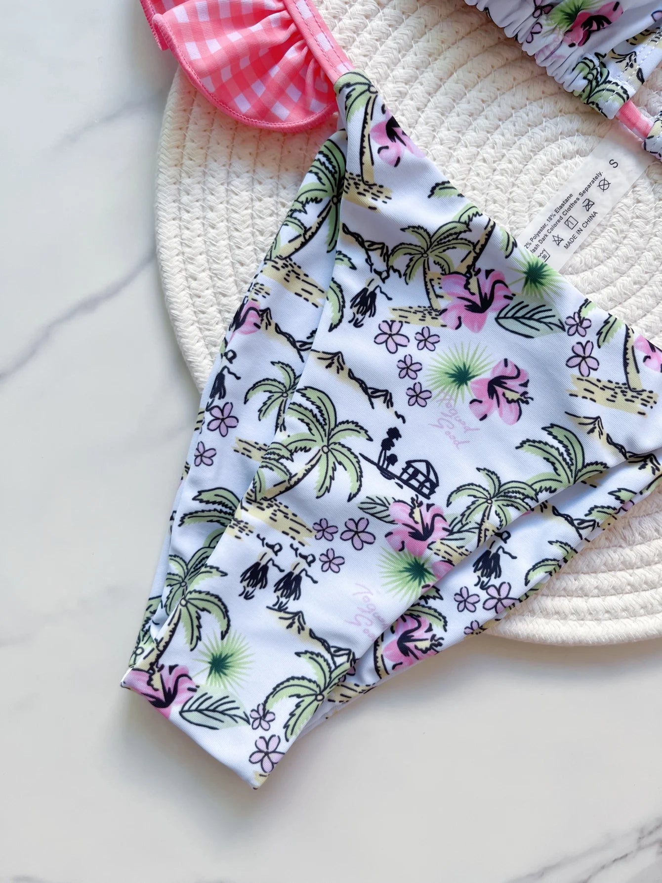 RUOTONSEPT Printed Ruffled Frilled High Leg Cut Bikini Women Swimwear Female Swimsuit Two-pieces Bikini set Bather Bathing Suit