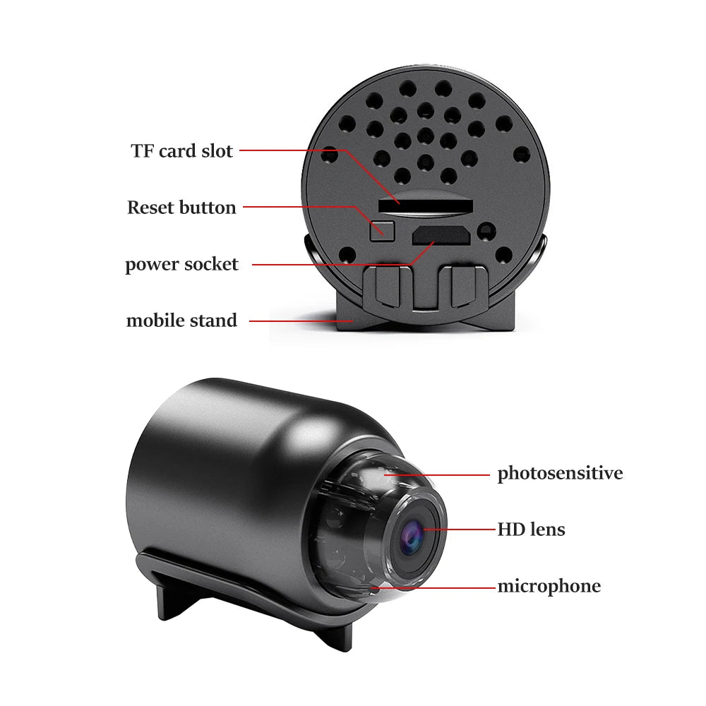 1080P HD Mini Wifi Camera Wireless Smart Home Security Surveillance Micro Camcorder 140° angle Home IP Night Vision Monitor