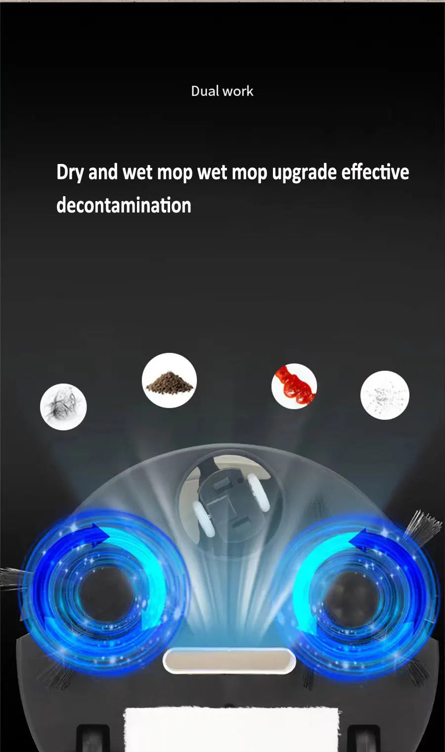 Smart Robot USB Sweeping Robot Vacuum Cleaner Mopping 3 In 1 Smart Wireless 1500Pa Dragging Cleaning Sweep Floor For Home Office