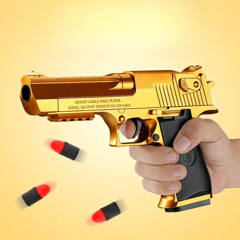 Shell Ejection G17 Soft Bullet Toy Gun Desert Eagle Airsoft Pistol Foam Launcher for Kids Boys Gift CS Shooting Games Weapons