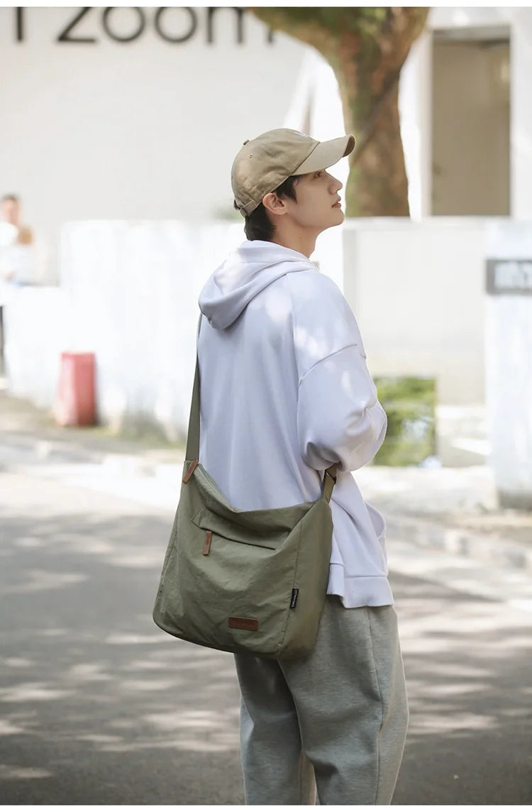 Japanese Women Men Shoulder Crossbody Bag Large Canvas Messenger Bags for Student 2024 Brand Book Bags Female Handbag Satchels