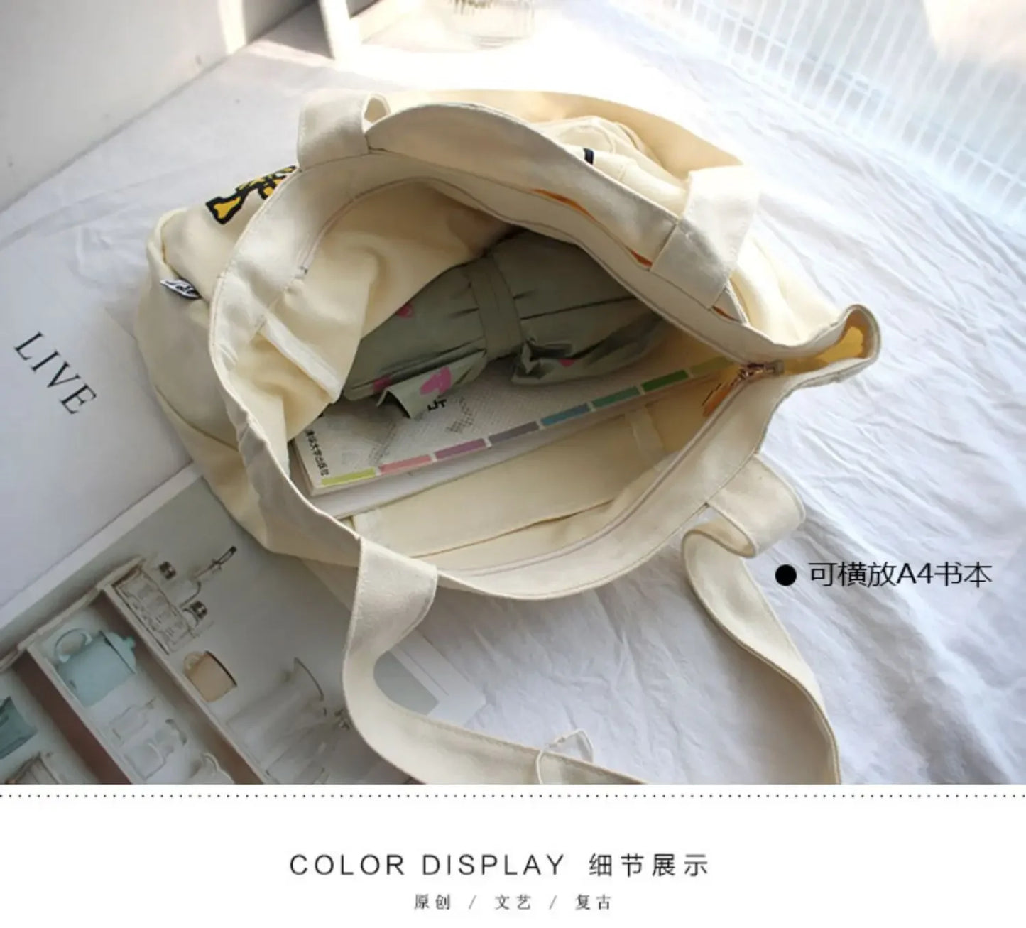 New Cartoon Fashion Snoopy Canvas Shoulder Bag Casual Cute Large Capacity Female Student Tuition Crossbody Bag