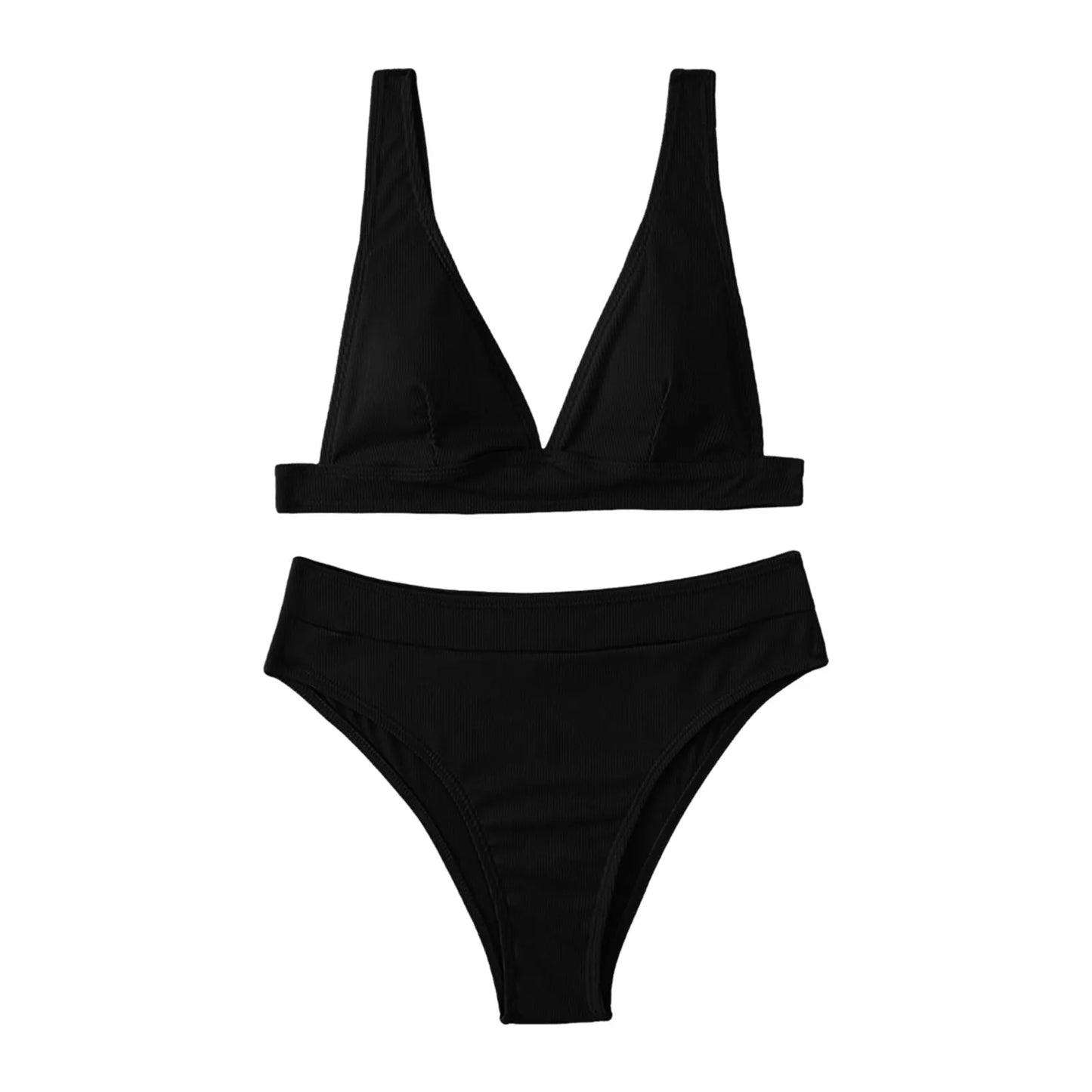 Women Swimwear Bikinis Soild Color Chest Paded Crop Tops And Shorts Brazilian Beach Wear 2 Piece Swimsuits For Women Biquini