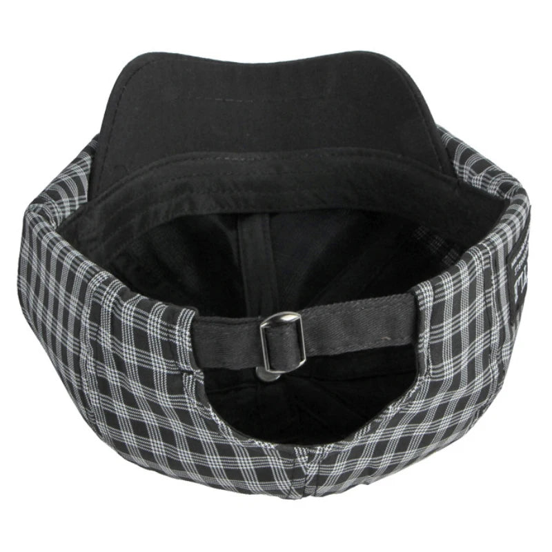 HT4075 Berets Men Women Vintage Plaid Newsboy Beret Hat Retro Adjustable Octagonal Cap New Spring Summer Breathable Beret Cap