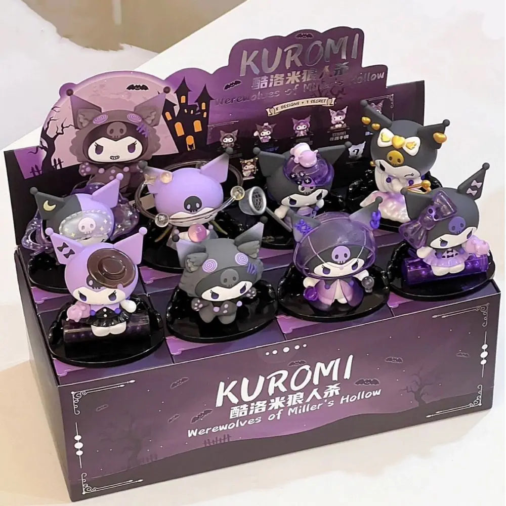 Sanrio Kuromi Blind Box Werewolf kill Series Action Figure Dolls Anime Figures Surprise Bag Cute Model Fans Collection Toy