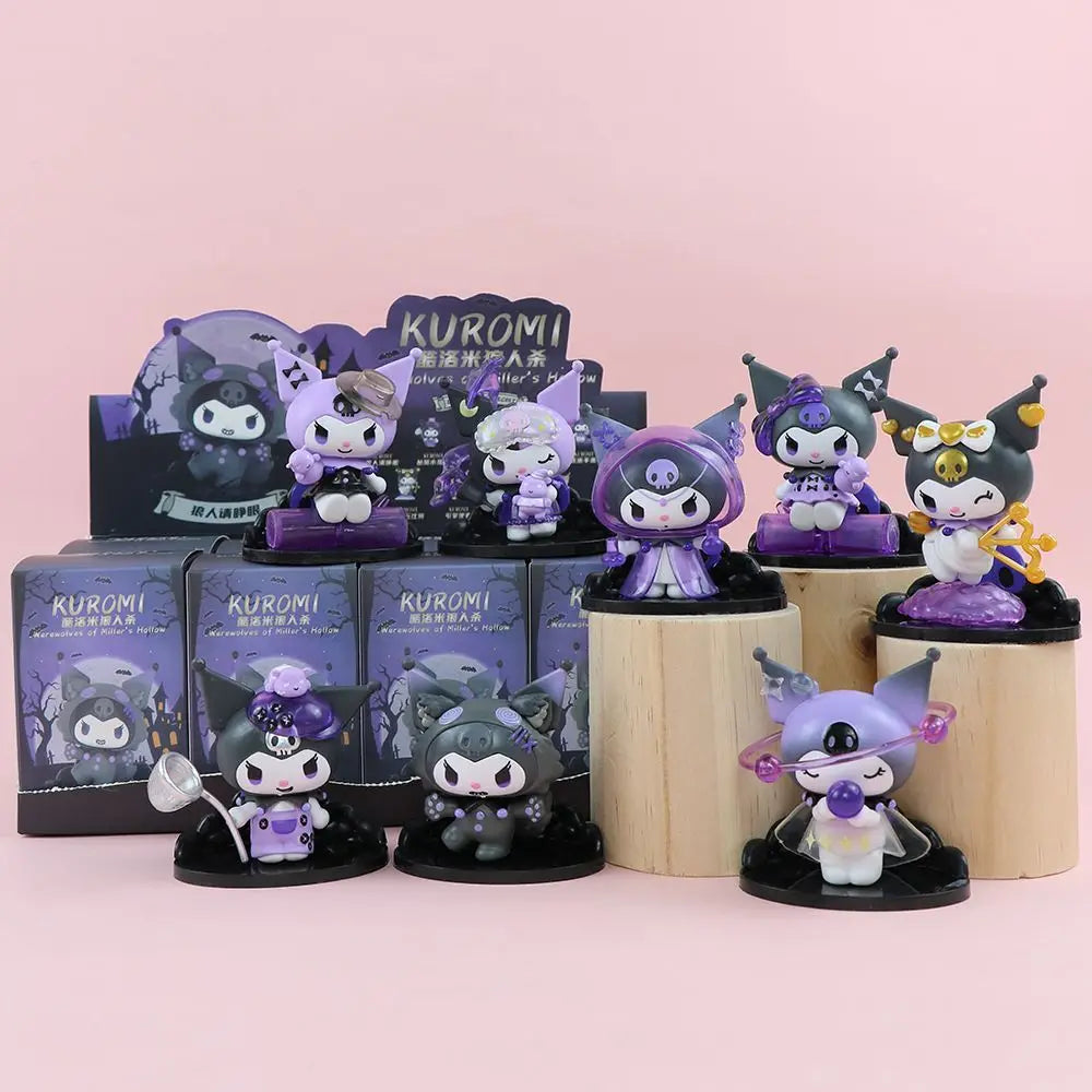 Sanrio Kuromi Blind Box Werewolf kill Series Action Figure Dolls Anime Figures Surprise Bag Cute Model Fans Collection Toy
