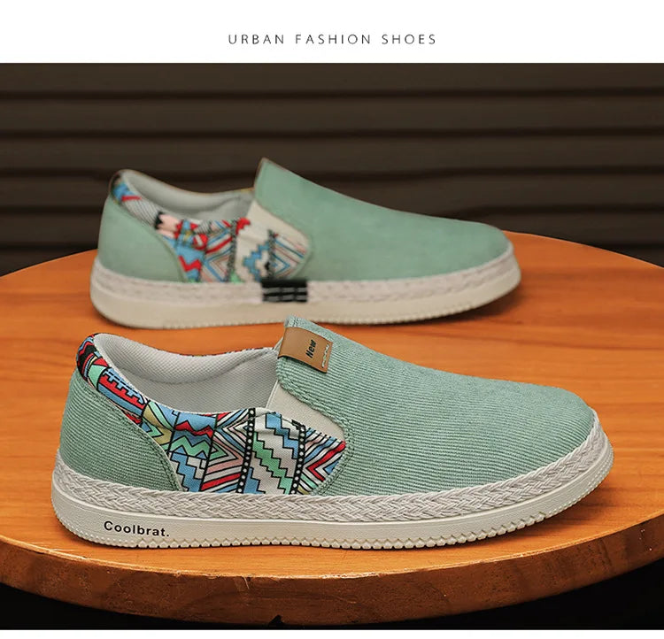 Flat Canvas Shoes For Men Fisherman Linen Cloth Loafers Summer Men's Sneakers New Style Shoes Sneakers Male Casual Shoes Man