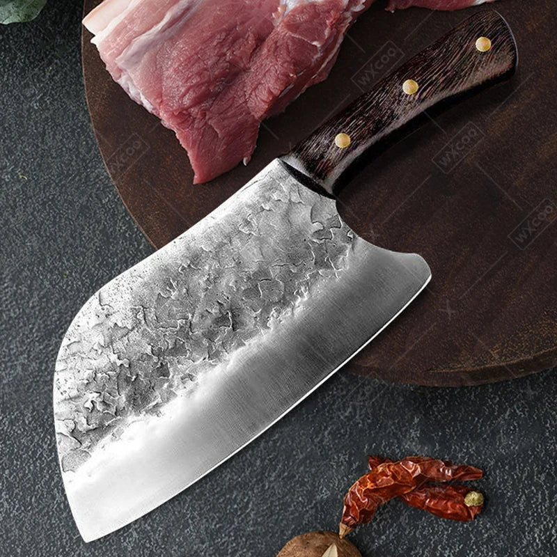 Professional Kitchen Knives Handmade Forged Chinese Knife Kitchen Slicing Meat Bone Traditional Kitchen Knives and Accessories