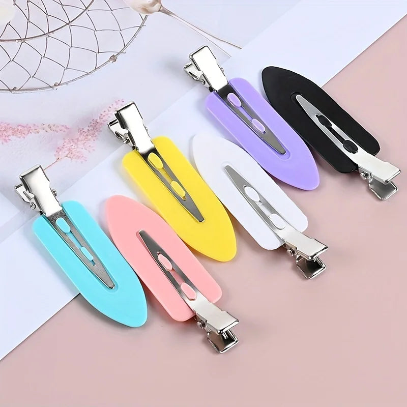 5pcs Simple Trendy Versatile Hair Clips Materials For DIY Supplies, Pure Colors Hair Clips For Handmade Jewelry Accessories