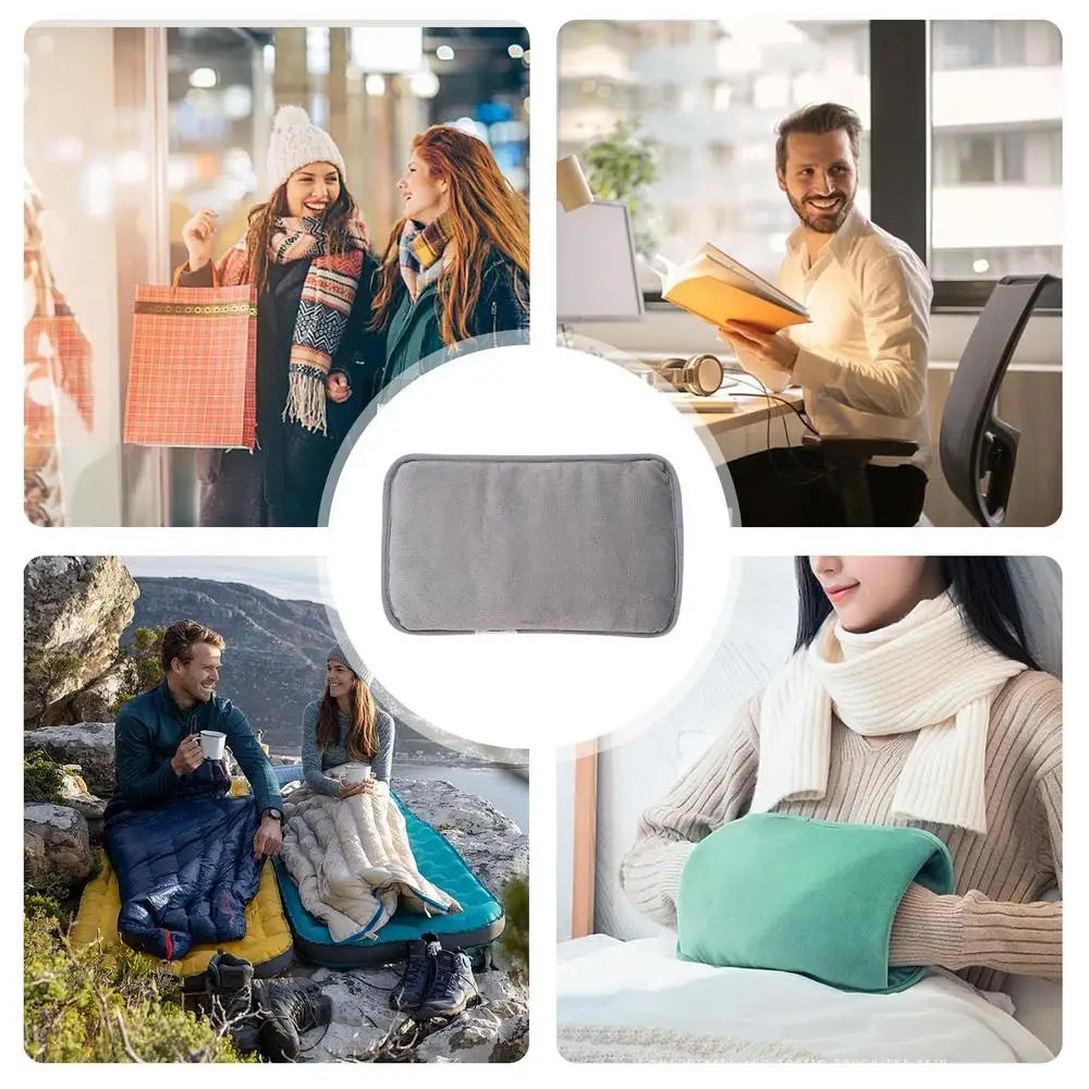 Rechargeable USB Heating Hand Muff Warmer Electric Heated Pad Hand Warmer Easy To Carry For Home Office Outdoor and hiking