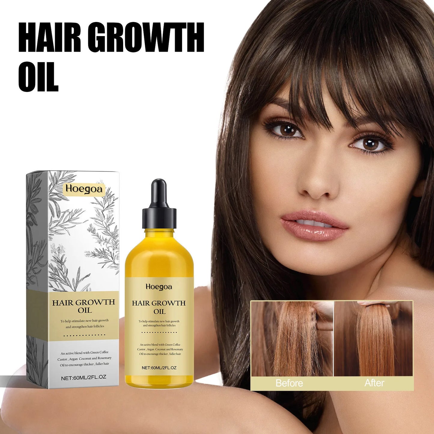 Rosemary Dense Hair Essential Oil Prevent Hair Loss Repair Hairs Damage Smooth Moisturizing Nourishing Hair Regrowth Oil 120ml