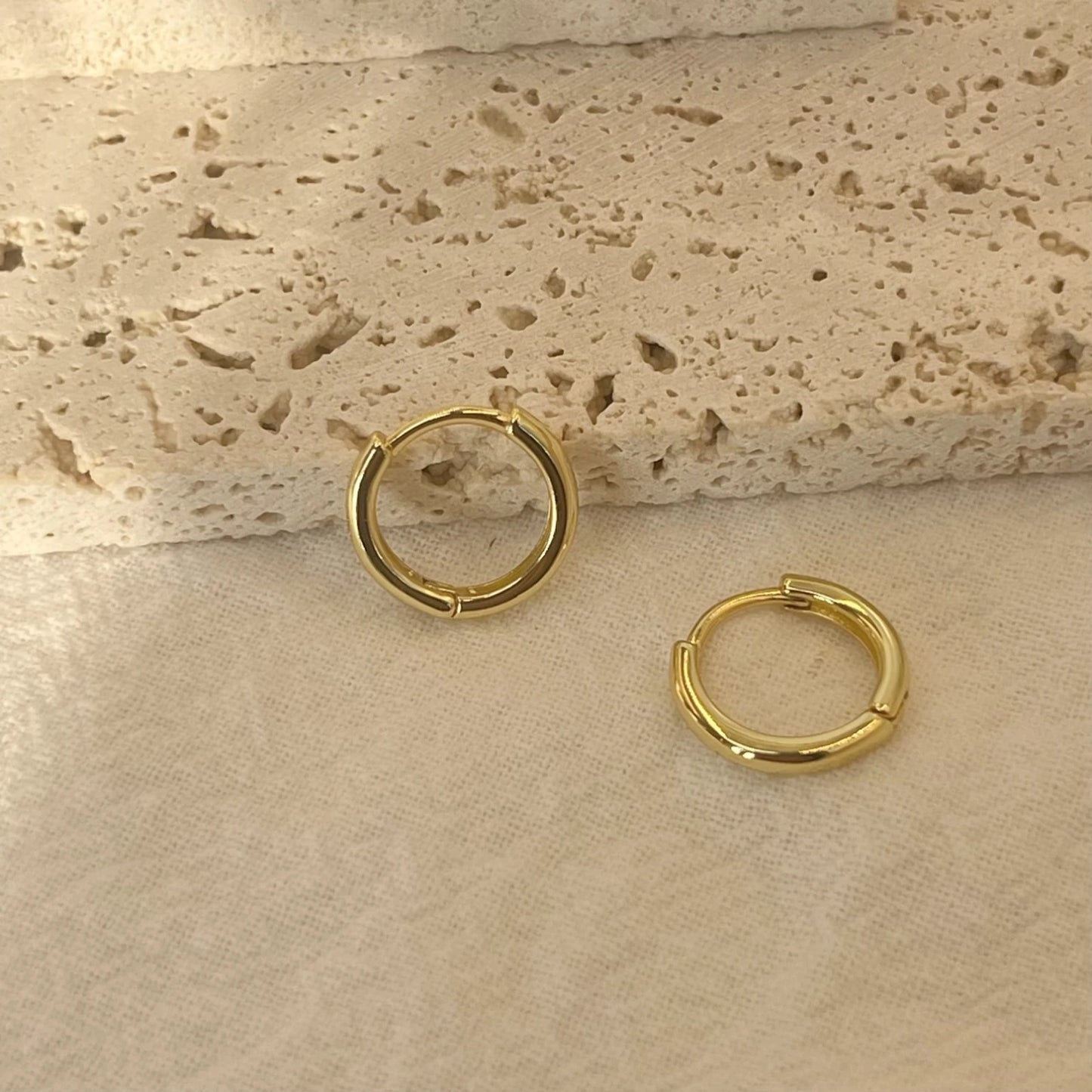 6-15mm Stainless Steel Earring Minimalist Classic Round Gold Color Earring for Women Men Tiny Huggie Hoop Rock Jewelry Gift