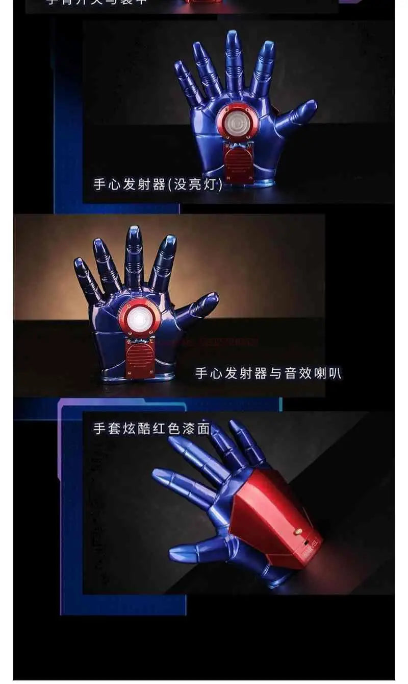 In Stock New Marvel Avengers Iron Man Helmet Cosplay 1:1 Light Led Ironman Mask Pvc Action Figure Toys Child Adult Gift