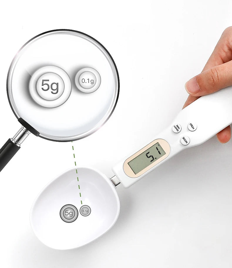 Weight Measuring Spoon LCD Digital Kitchen Scale 500g 0.1g Measuring Food Spoon Scale Mini Kitchen Tool for Milk Coffee Scale