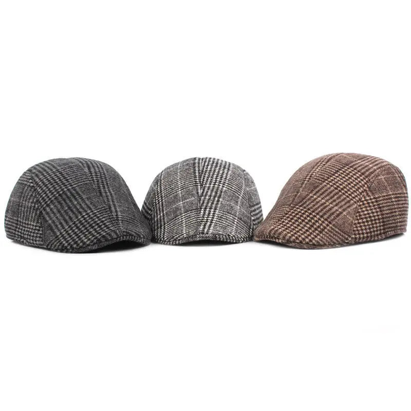 Fashion New Men's Casual Newsboy Hat Spring and Autumn Retro Beret Hat Wild Casual Hats Unisex Wild Octagonal Cap Winter Hat