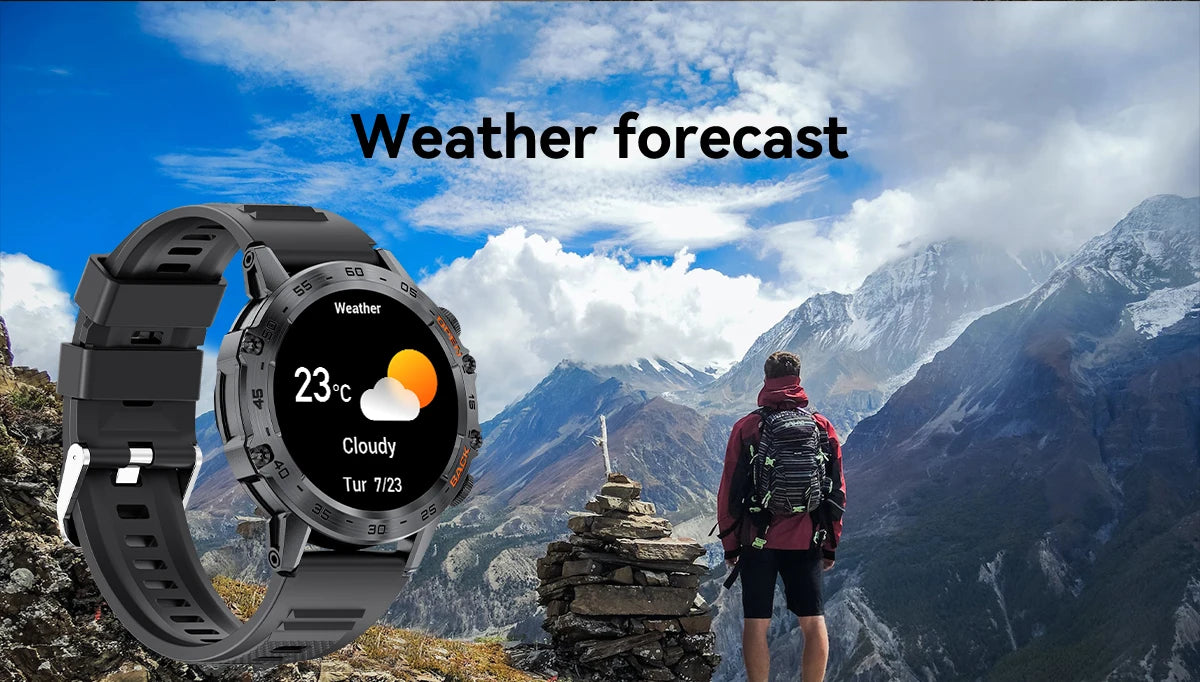 LIGE Smartwtach For Men 400mAh Outdoor Sport Bluetooth Calling Watches Health Monitoring Waterproof Smartwatch Man Reloj Hombre