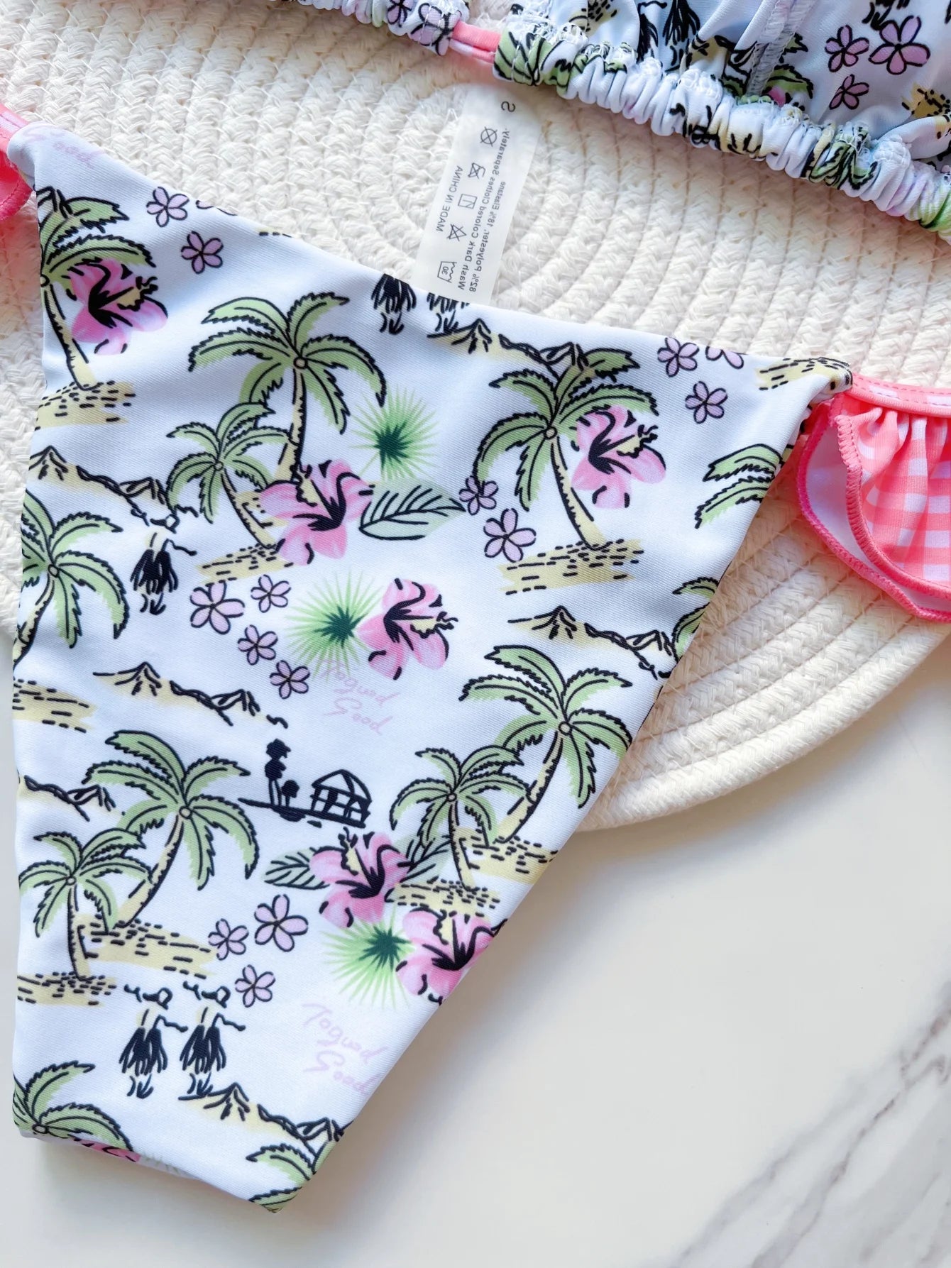 RUOTONSEPT Printed Ruffled Frilled High Leg Cut Bikini Women Swimwear Female Swimsuit Two-pieces Bikini set Bather Bathing Suit