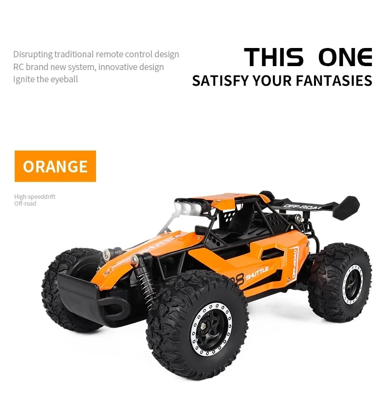 Radio 1:16 Model RC Car With LED Lights 2WD Off Road Remote Control Racing Drift Climbing Vehicle Cars Toys Gifts for Boys Girls