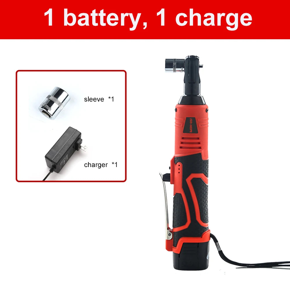 27/5000 Electric ratchet wrench 90 degree straight Angle electric charging wrench lithium electric stage truss tool