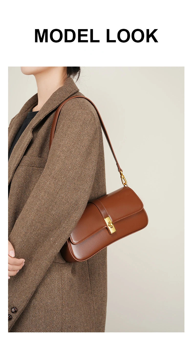 Jonlily Women Genuine Leather Shoulder Bag Female Fashion Handbag Totes Small Underarm Bag Casual Daybag Mini Purse -KG1313