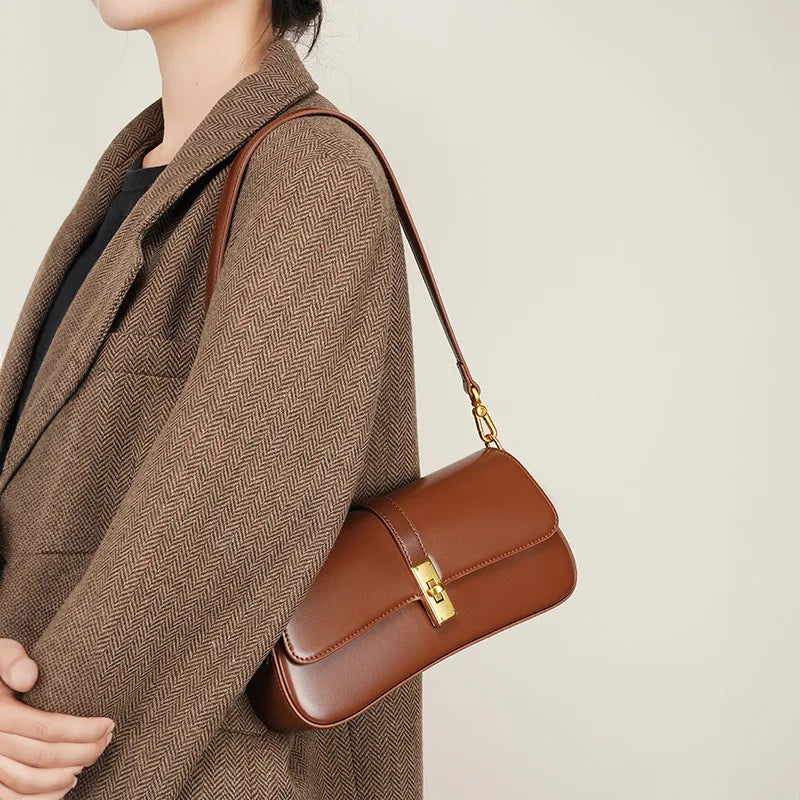 Jonlily Women Genuine Leather Shoulder Bag Female Fashion Handbag Totes Small Underarm Bag Casual Daybag Mini Purse -KG1313