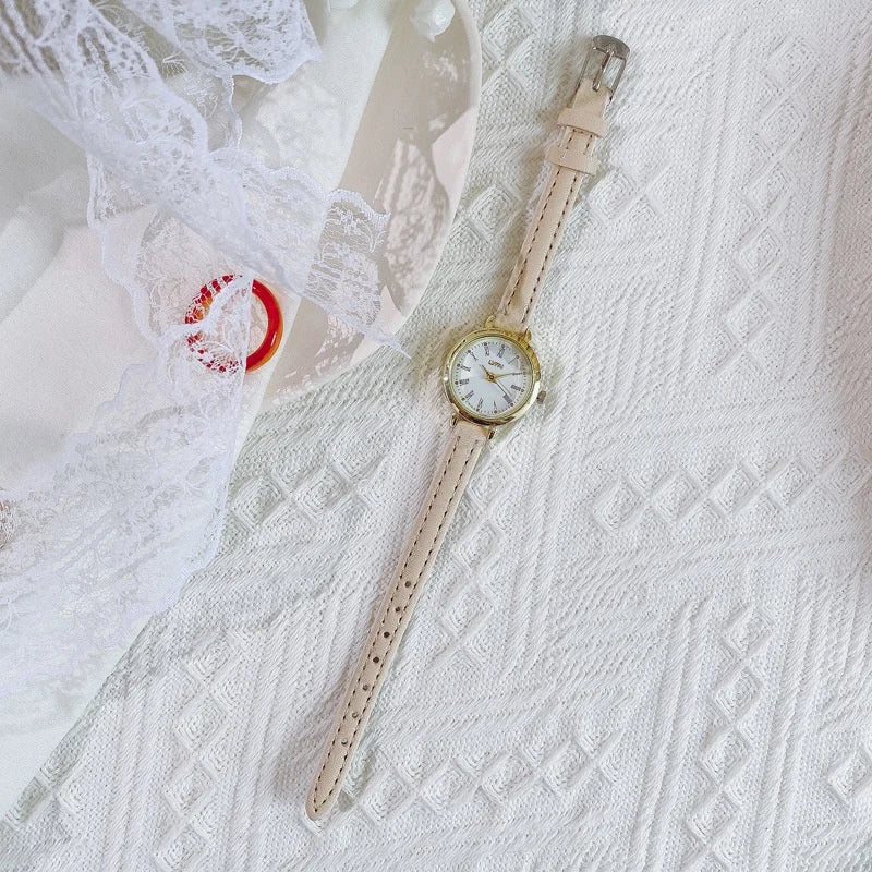 Women Temperament Roman Scale Quartz Watch New Lady Fashion Belt Wristwatch