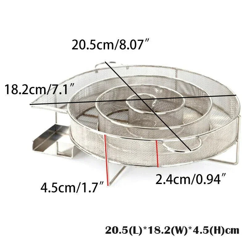 1Pc Smoke Generator Barbecue Smoke Rack Cold Stainless Steel Grill Net Outdoor Smoking BBQ Tool Accessories
