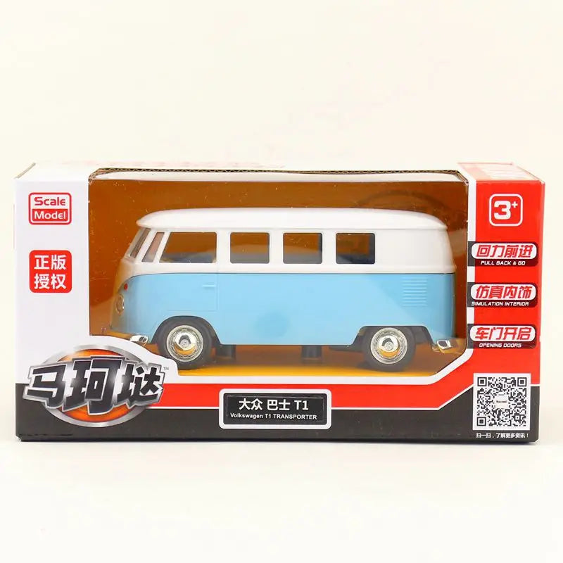 1:36 Volkswagen T1 Bus Miniature Car VW Toys Alloy Diecasts Diecasts Scale Metal Collection Car Model Vehicles Kids Toy Car X23
