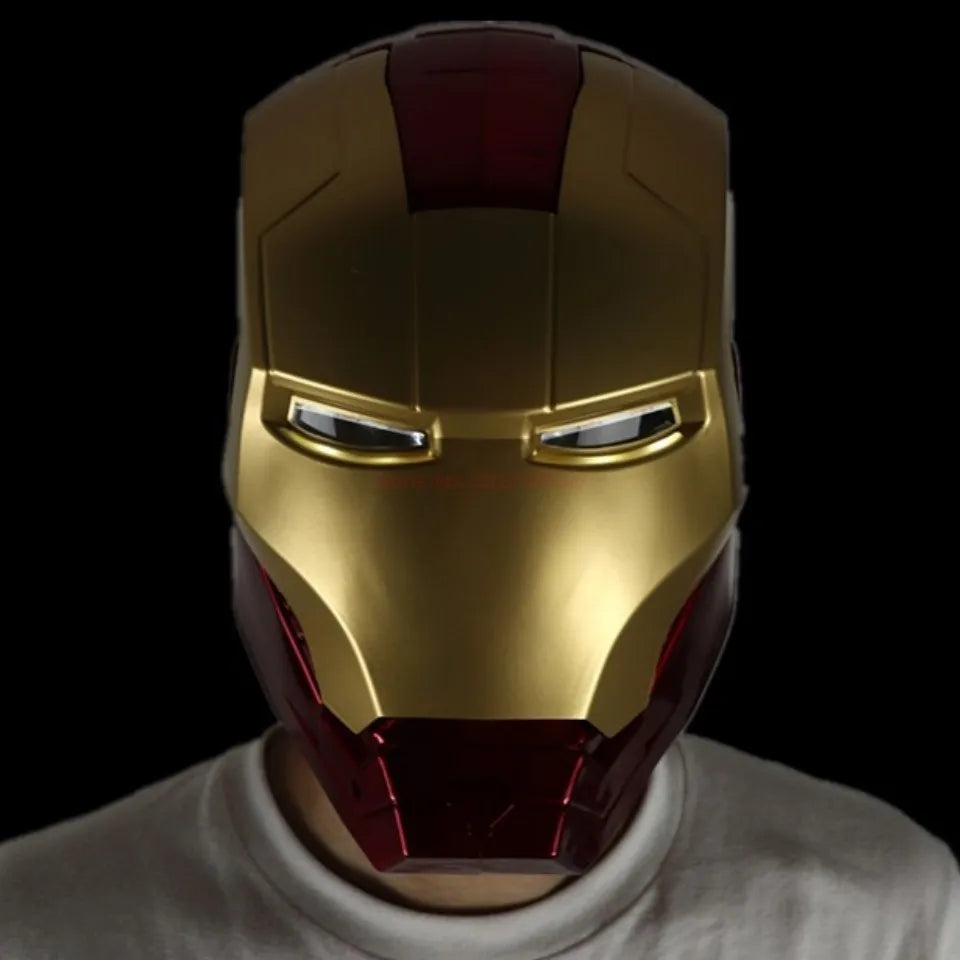 In Stock New Marvel Avengers Iron Man Helmet Cosplay 1:1 Light Led Ironman Mask Pvc Action Figure Toys Child Adult Gift