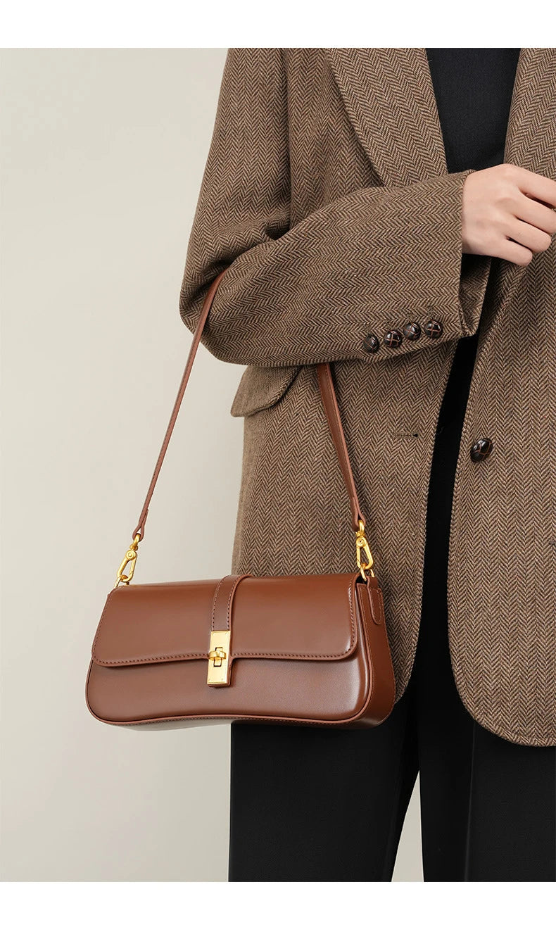 Jonlily Women Genuine Leather Shoulder Bag Female Fashion Handbag Totes Small Underarm Bag Casual Daybag Mini Purse -KG1313