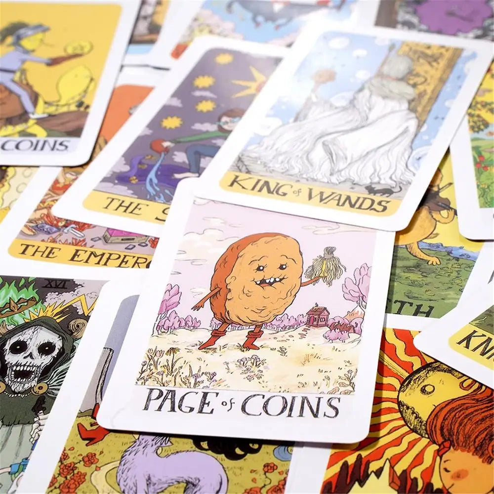 Tarot Cards Deck 78Pcs Adventure Tarot Cards Playing Board Game Party Birthday Gift Board Game Card Fortune Telling Divination