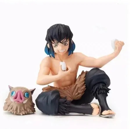 10-15cm Anime Demon Slayer Figure Kamado Tanjirou Nezuko Sitting Posture Action Figure PVC Model Doll Collection Toy Gift Kids