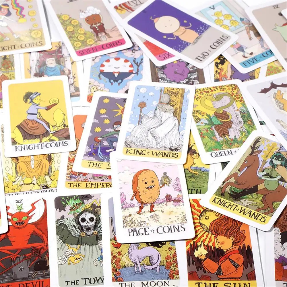 Tarot Cards Deck 78Pcs Adventure Tarot Cards Playing Board Game Party Birthday Gift Board Game Card Fortune Telling Divination