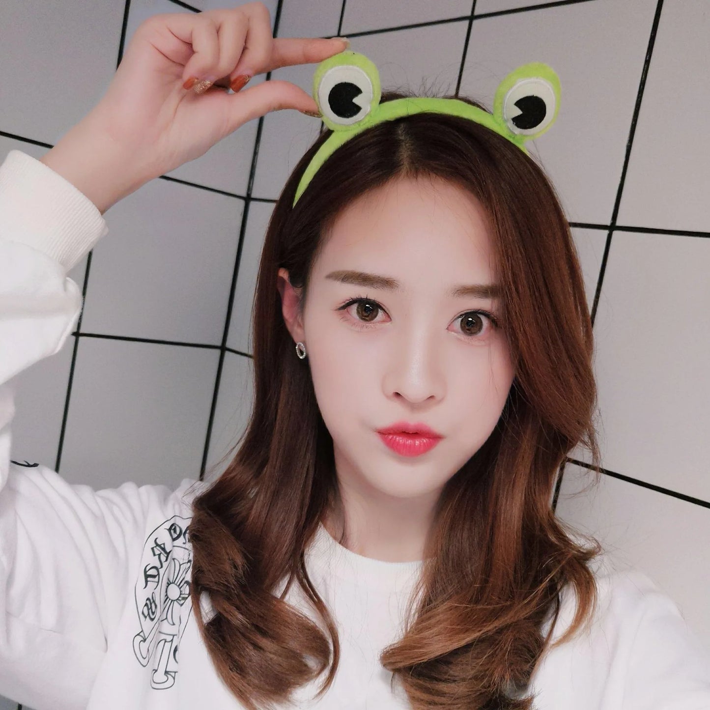 Cartoon Cute Headband New Plush Big Eyes Headband Women's Face Wash Headband Children's Headwear