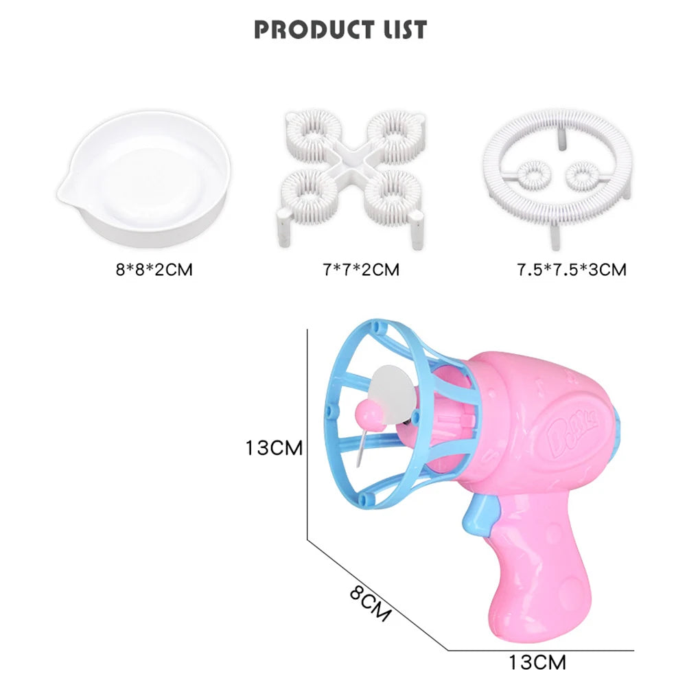 2 IN 1 Soap Bubbles Machine Bubble Gun Creative Bubble In Bubble Toys Blower Maker Outdoor Party Games Toys for Kids Boys Girls