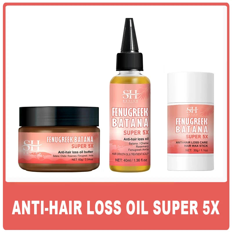 2024 Super Fast 5x Hair Growth Oil Fenugreek Anti-Hair Loss Oil Rosemary Hair Regrowth Chebe Batana Butter Hair Mask Amla Oils