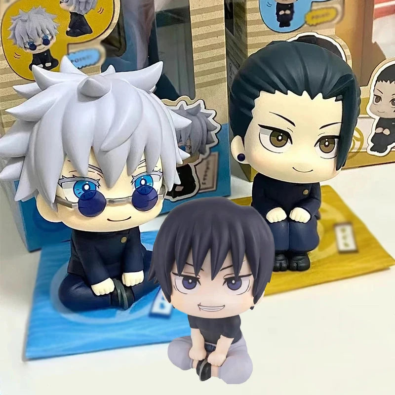 10cm Jujutsu Kaisen Mini Figures Satoru Gojo Figure Action Geto Suguru Figurine Q Version Anime Model PVC Collection Toys Statue