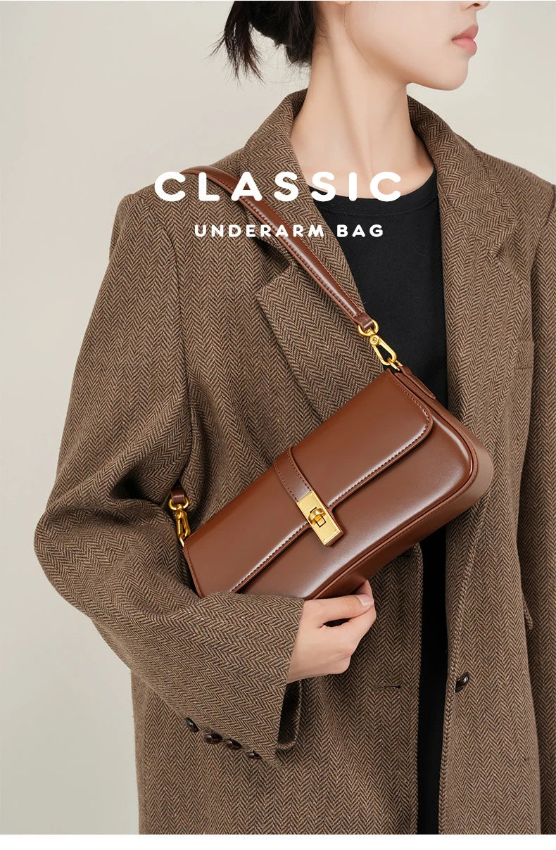 Jonlily Women Genuine Leather Shoulder Bag Female Fashion Handbag Totes Small Underarm Bag Casual Daybag Mini Purse -KG1313