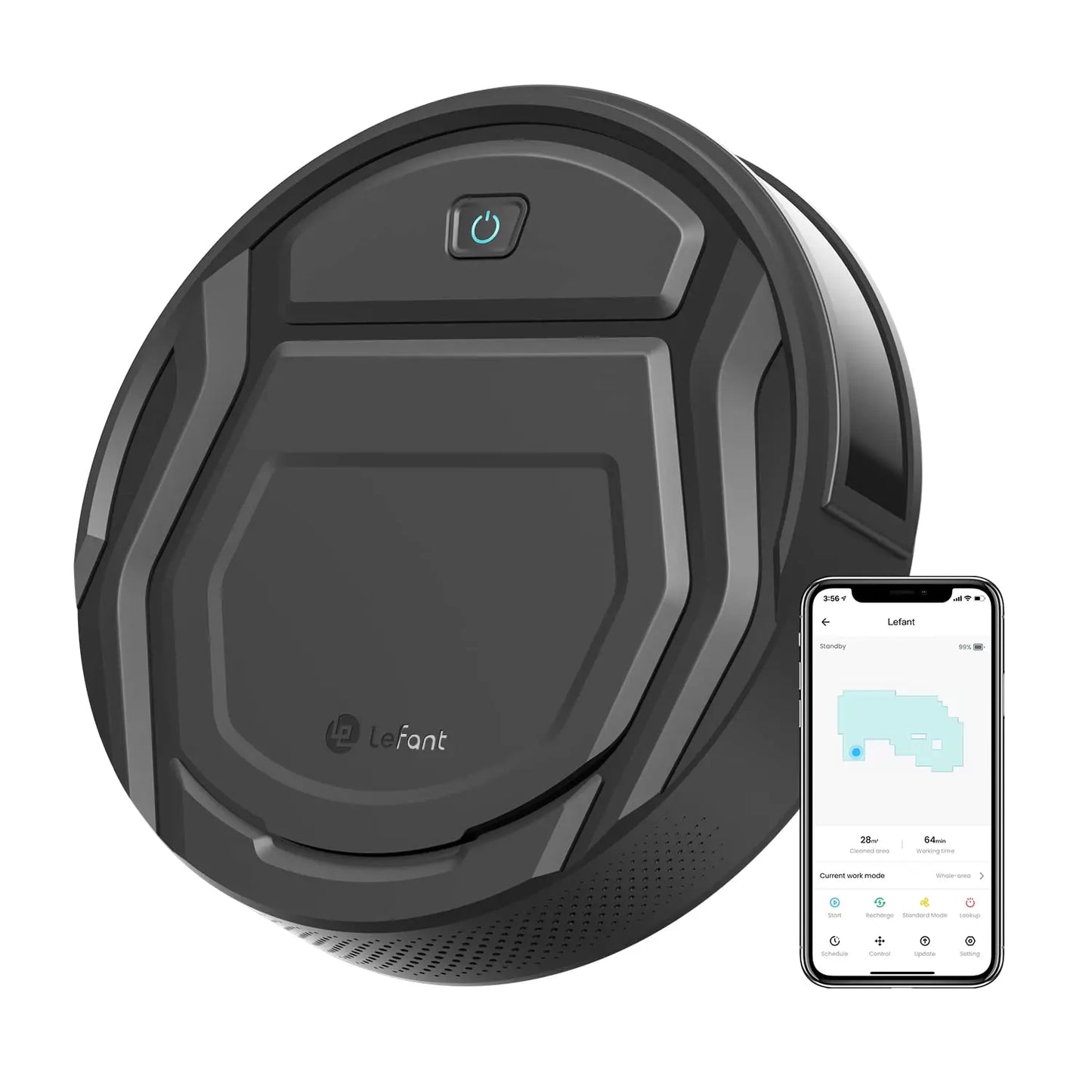 Lefant M210 Pro Robot Vacuum Cleaner with 2200Pa Suction,WiFi/Alexa/APP/Bluetooth,Schedule Cleaning,Self-Charging,Smart for Home