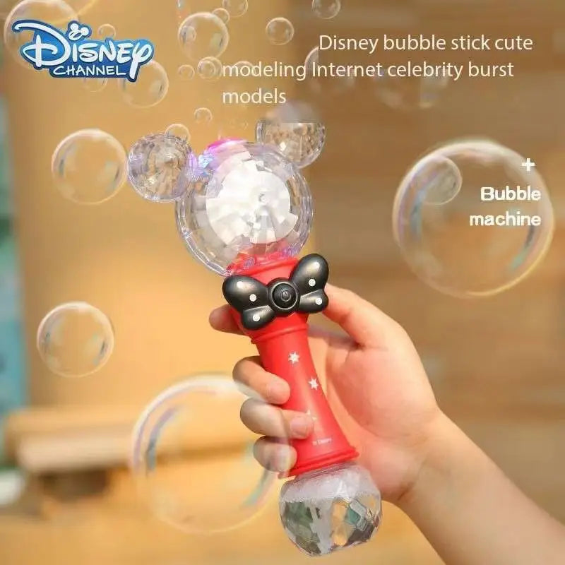 Miniso Cartoon Mickey Mouse Automatic Blowing Bubble Stick Lighting&music Waterproof Toy For Kids Girl toy Gifts