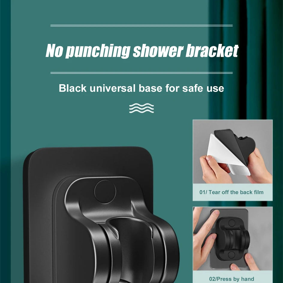 VILOYI 8 Modes Adjustable Shower Head High-pressure Water Saving Black Showerhead Handheld Bathroom Massage Showers Nozzle