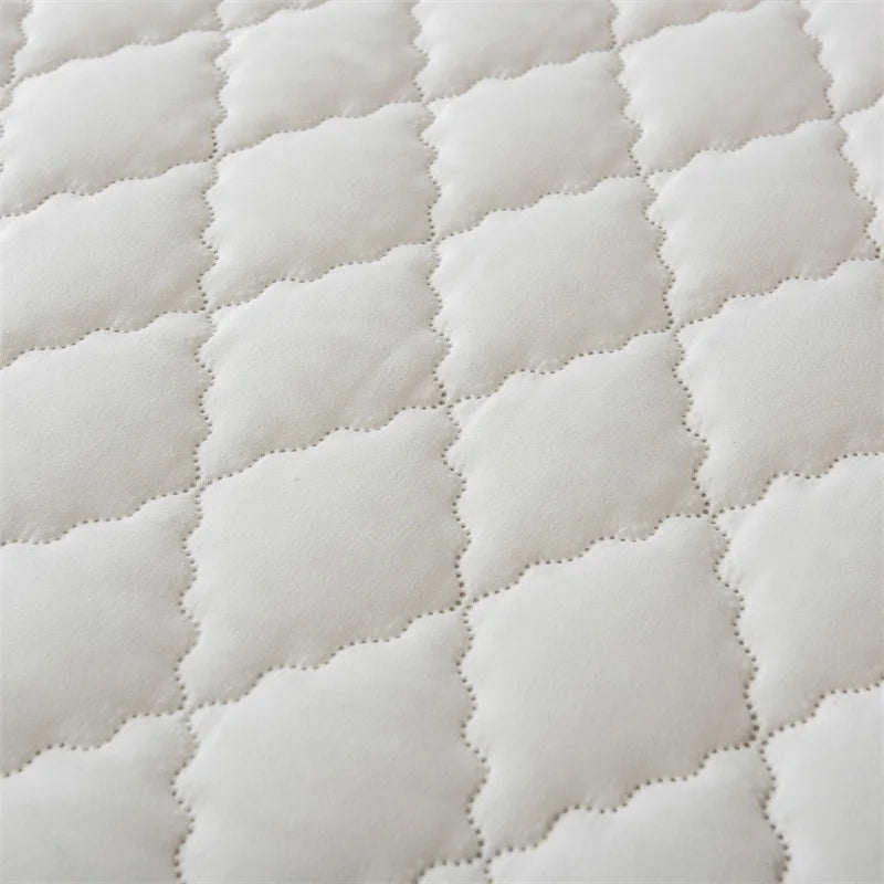 100% Waterproof Thicken Mattress Protector Cover Non-slip Fitted Bed Sheet Pad Bed Cover Single Double Bed Queen King Size 1Pc