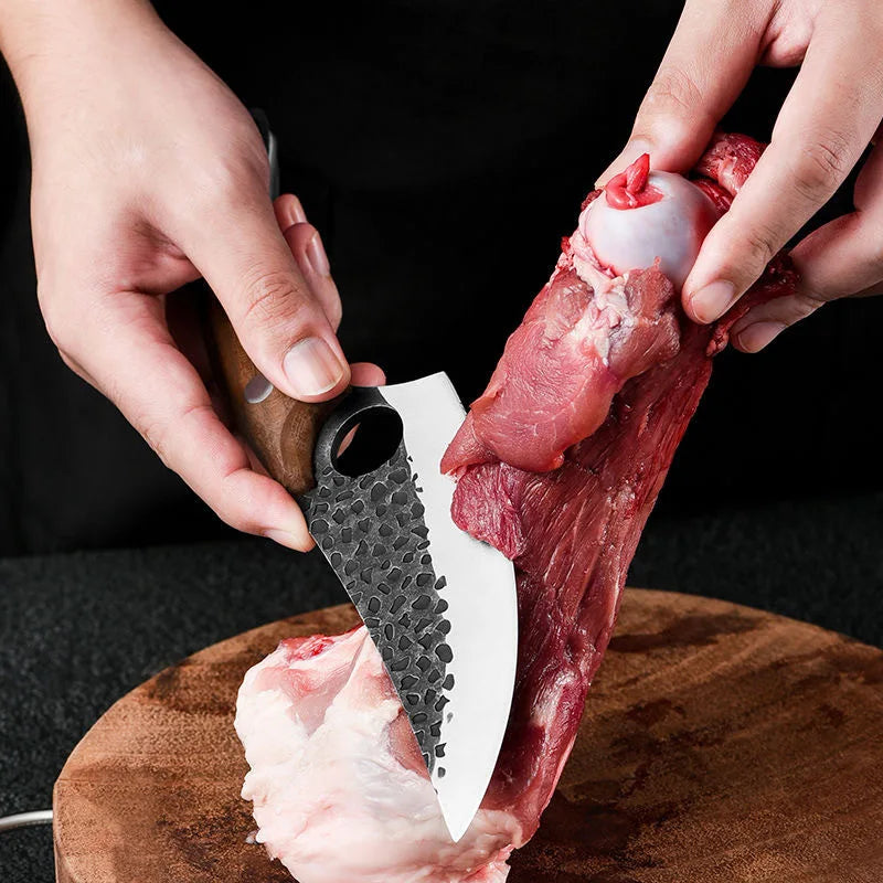 Handmade Forged Stainless Steel Boning Knifes Messer Full Tang Handle Bone Cleaver Knife Professional 6 Inch With Knives Cover