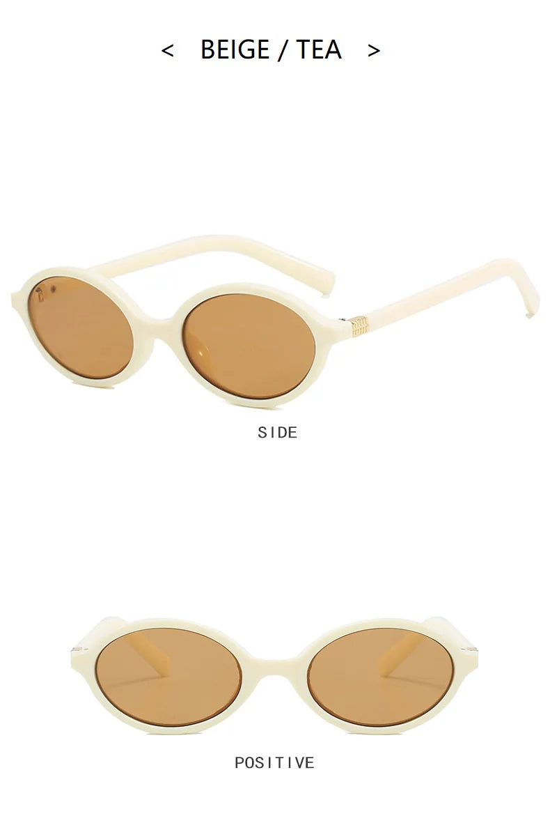 Oval Small Frame Luxury Brand Woman Sunglasses Women Retro Female Glasses Anti-blue Light Eyeglasses Trend Ladies Glasses men