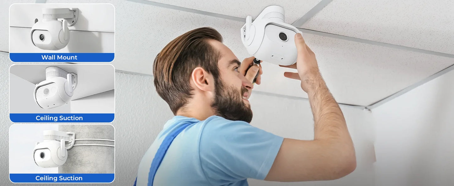 IMILAB EC5 -Smart Security System Kit, Outdoor Video Surveillance, Wireless App Control, Floodlight Camera, Wi-Fi, 2K