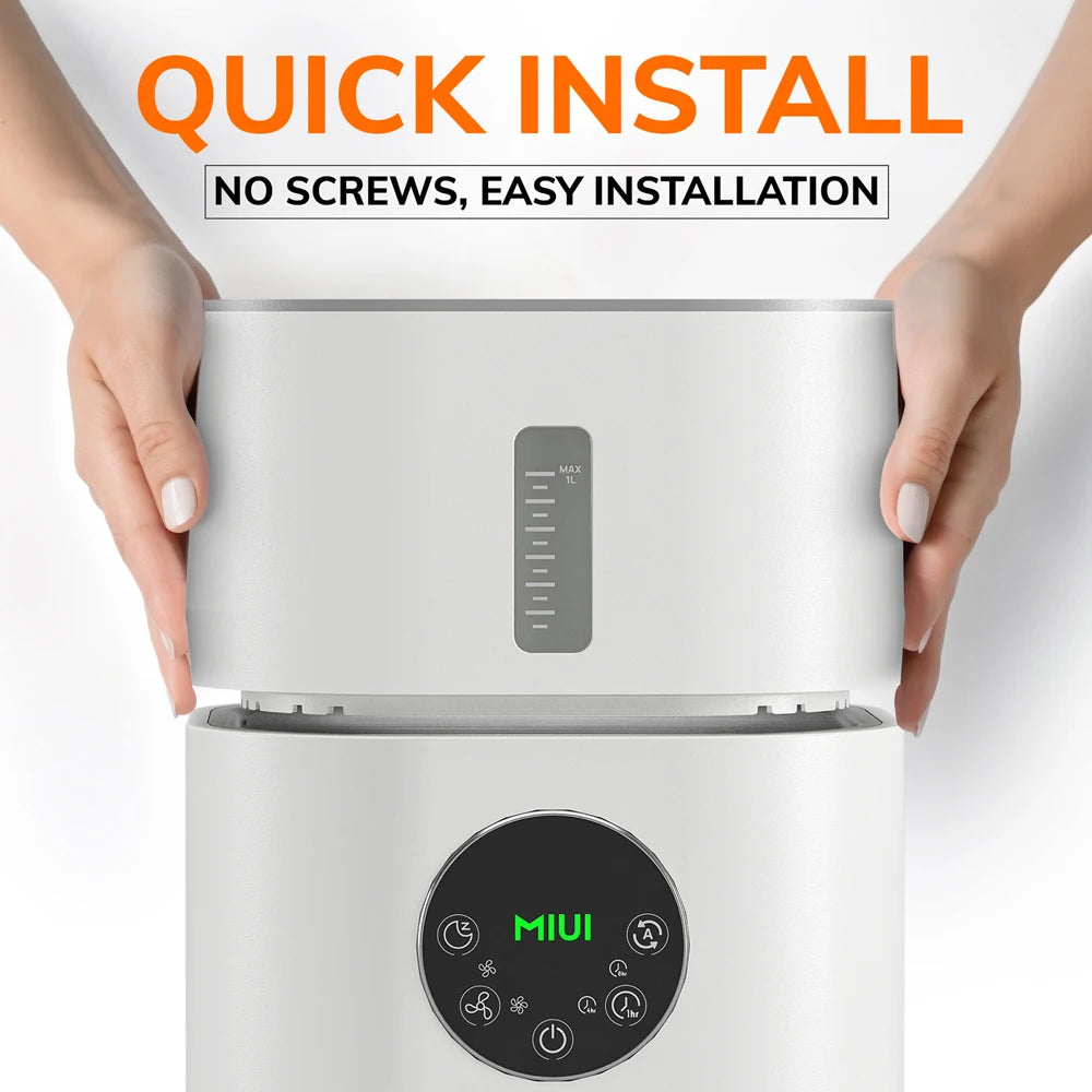 Air Purifier with Humidifier Combo for Home Allergies and Pets Hair, Smokers in Bedroom, H13 True HEPA Filter,2-in-1