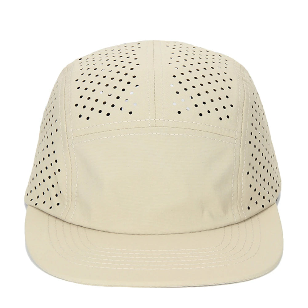 Perforated 5-Panel Cap for Men Lightweight Breathable Quick-drying Baseball Caps Running Camping Hiking Training Outdoor Hat